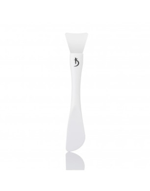 Double-sided plastic brush for applying masks with a silicone tip (color: white)