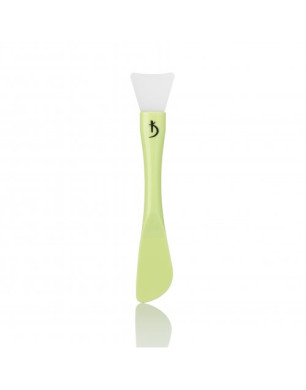 Double-sided plastic brush for applying masks with a silicone tip (color: green)