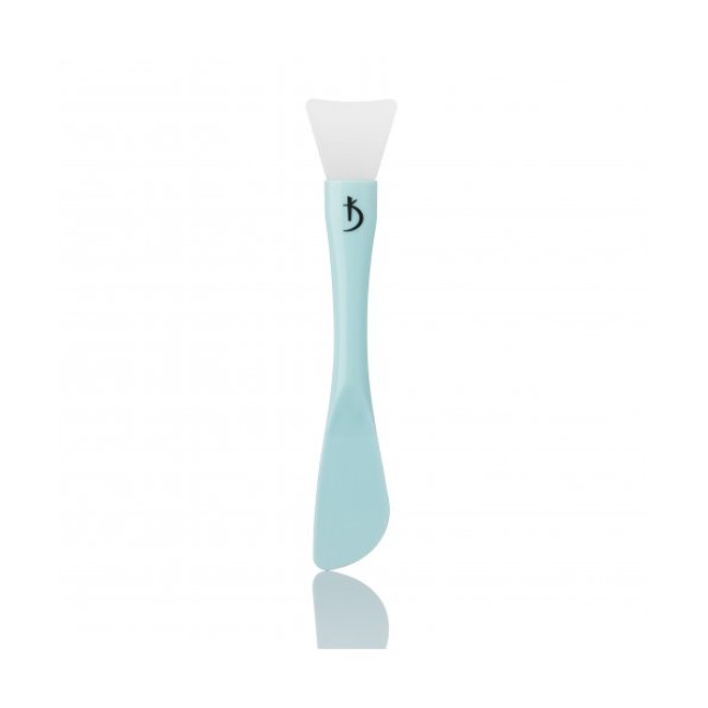 Double-sided plastic brush for applying masks with a silicone tip (color: blue) - Kodi Professional