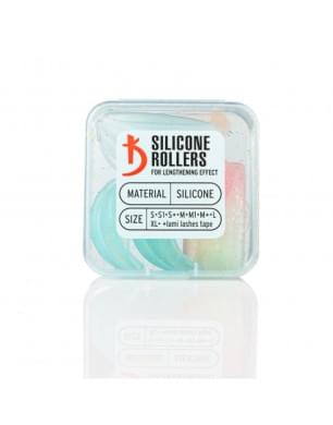 Soft silicone multi-colored curlers for eyelash lamination