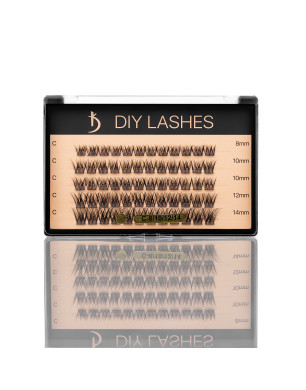 False eyelashes DIY LASHES 03B C 0,07 (8 mm - 1, 10 mm - 2, 12 mm - 1, 14 mm - 1)