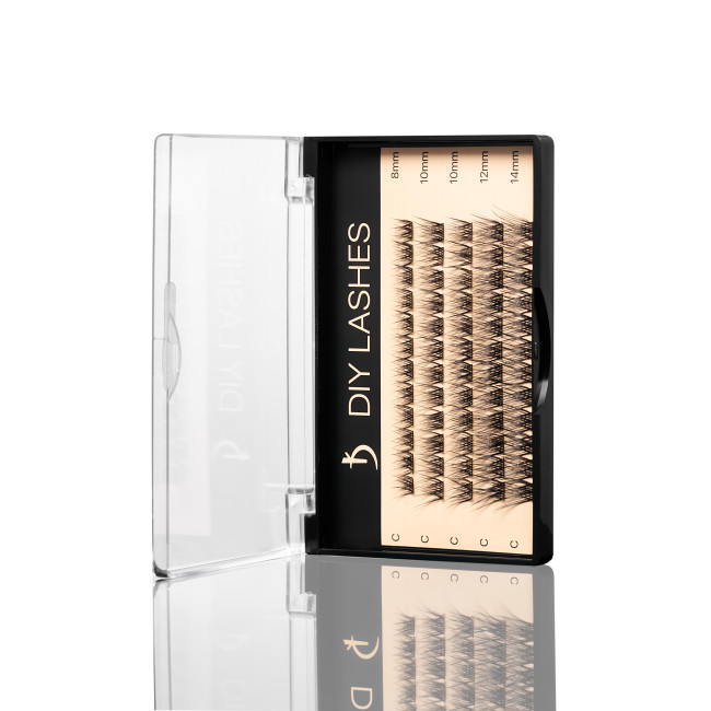 False eyelashes DIY LASHES 03B C 0,07 (8 mm - 1, 10 mm - 2, 12 mm - 1, 14 mm - 1) - Kodi Professional
