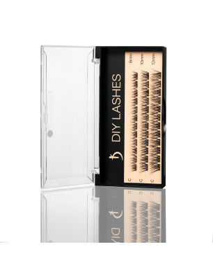 Eyelash Extensions DIY LASHES 04A C 0,07 (8 mm, 10 mm, 12 mm)