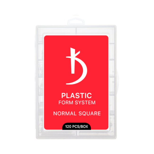 Formes à ongles en plastique de qualité supérieure, carrées normales (120 pièces/paquet) - Kodi Professional