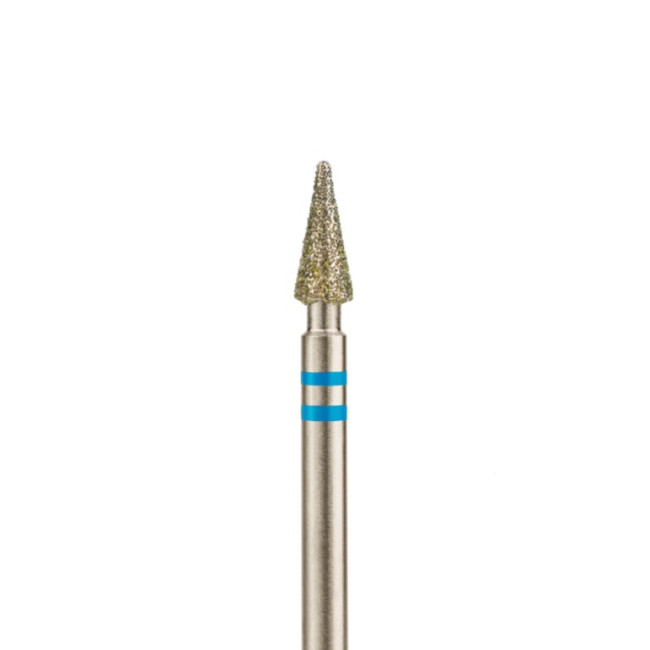 Foret diamanté semi-émoussé en forme de flamme, diamètre 2,3 mm, abrasif doux, P863f023 - Kodi Professional