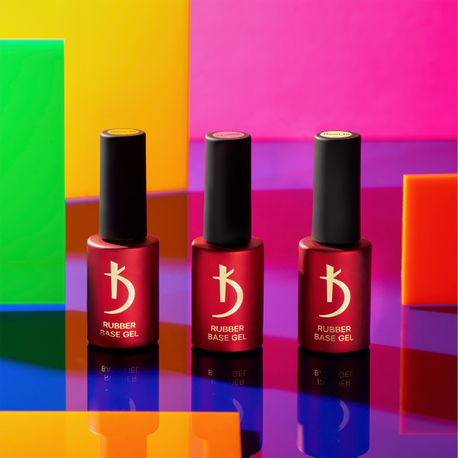 Color Rubber base gel, Neon 02, 7 ml - Kodi Professional