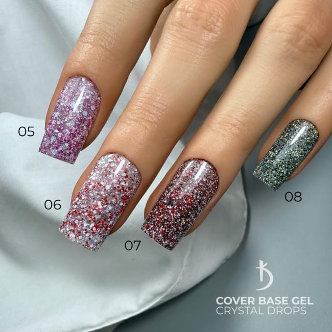 Reflective base coat for gel polish Crystal Drops 07, 7 ml - Kodi Professional