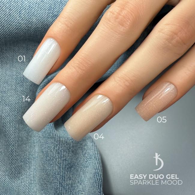 Professional acrylic-gel system Easy Duo Gel “Sparkle mood” № 14, 30 g - Kodi Professional
