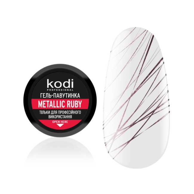 Gel araignée pour ongles Kodi Professional Metallic Ruby, 4 ml - Kodi Professional
