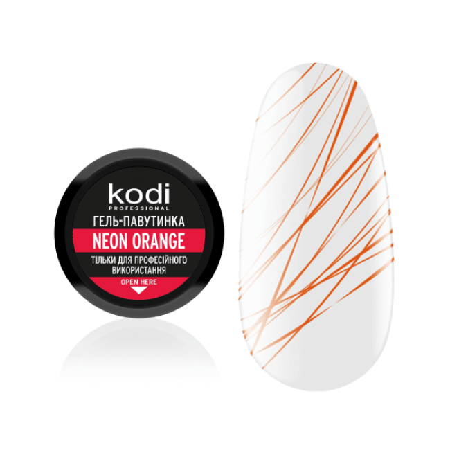 Gel araignée pour ongles Kodi Professional Neon Orange, 4 ml - Kodi Professional