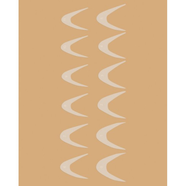 Universal Moldі - Pochoirs pour manucure française sur formes supérieures (12 pièces/ensemble) - Kodi Professional