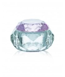 Glass bowl with pink lid, 30 ml