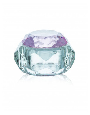 Glass bowl with pink lid, 30 ml