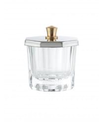 Glass bowl with metal lid, 10 ml