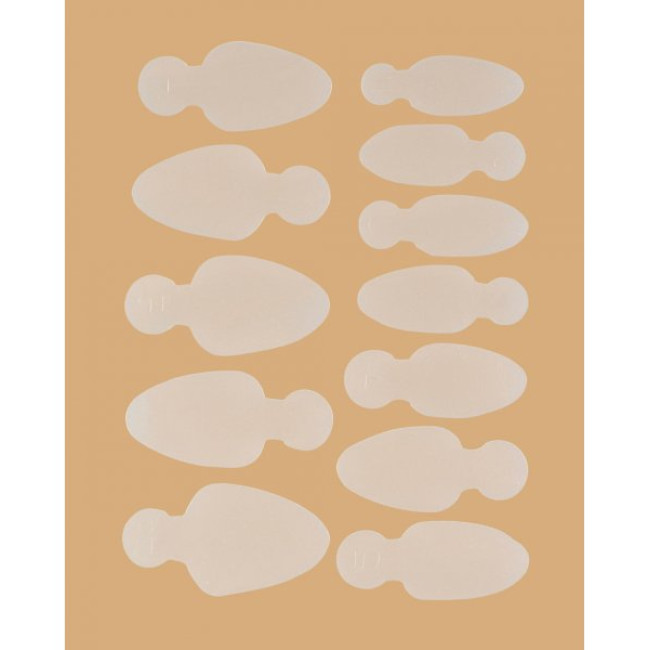 Moule Long Ovale - Pochoirs pour manucure française sur moules supérieurs (12 pièces/ensemble) - Kodi Professional