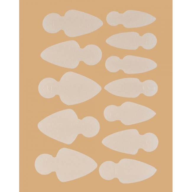 Moule Ovale Court - Pochoirs pour manucure française sur formes supérieures (12 pièces/ensemble) - Kodi Professional