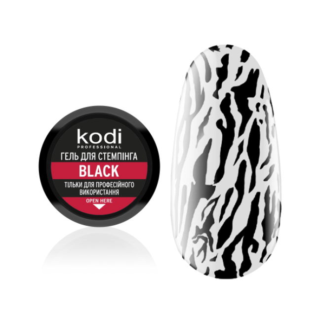 Gel de stamping noir, 4 ml - Kodi Professional