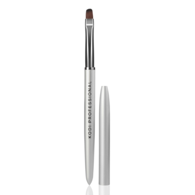 Pinceau de modelage pour ongles en gel (taille : ovale n° 6, matériau : manche en métal, poils en nylon marron) - Kodi Professional