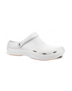 Clogs "FIT CLOG" with a Changeable Inner Sole, Color: White (Size: 43)