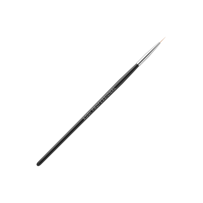 Brush for Painting in a Tube № 0 (Handle: Wooden Black, Bristle: Nylon) - Kodi Professional