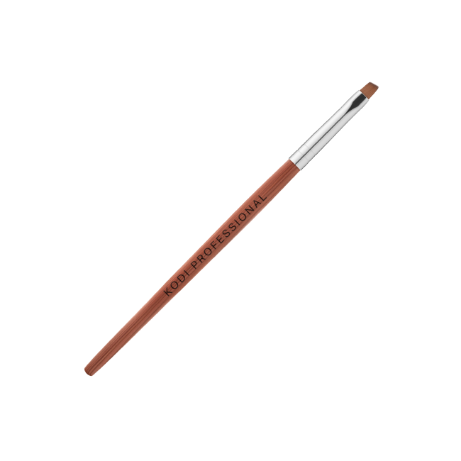 Brush for Gel Nail Modeling № 6 / S, Handle: Wooden, Bristle: Nylon - Kodi Professional