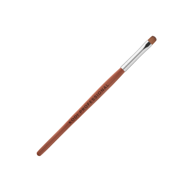 Brush for Gel Nail Modeling № 7 / E, Handle: Wooden, Bristle: Nylon - Kodi Professional