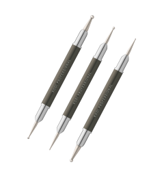 Ensemble de points courts pour la conception des ongles (3 pièces ; diamètre de la pointe : 3 mm * 1,5 mm ; 2,5 mm * 1 mm ; 2 mm * 0,7 mm)
