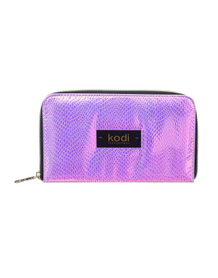 Housse de protection pour pinceaux avec fermeture éclair n° 3, couleur : violet argenté