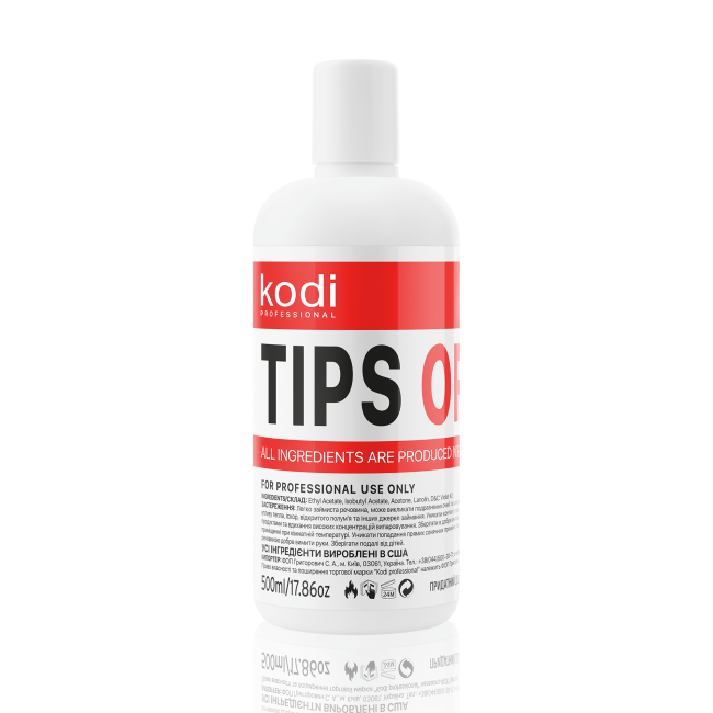 Tips Off - Dissolvant pour vernis gel/acrylique, 500 ml - Kodi Professional