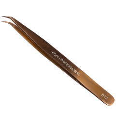 Pince à épiler pour extensions de cils B12