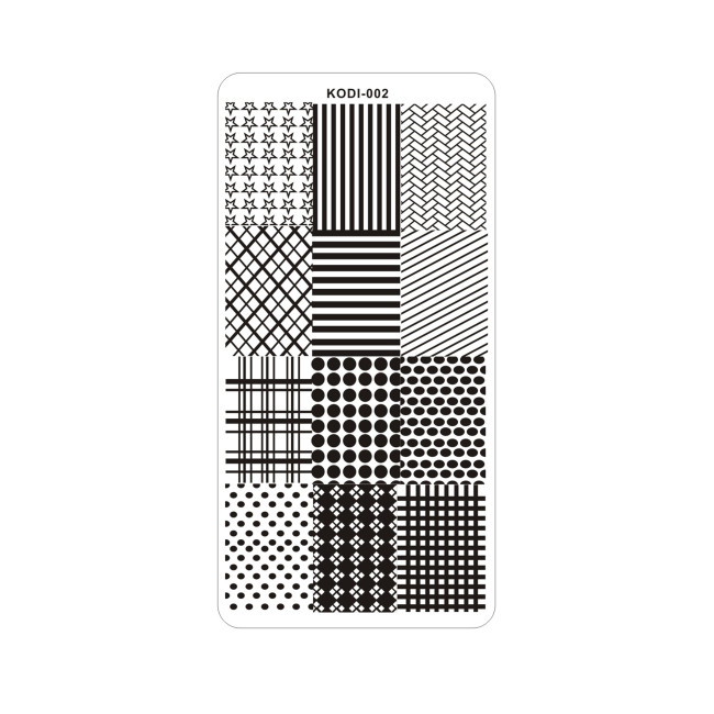 Plaque d'emboutissage KODI-002 (métal) - Kodi Professional