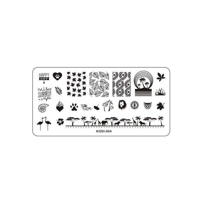 Plaque d'emboutissage KODI-004 (métal) - Kodi Professional