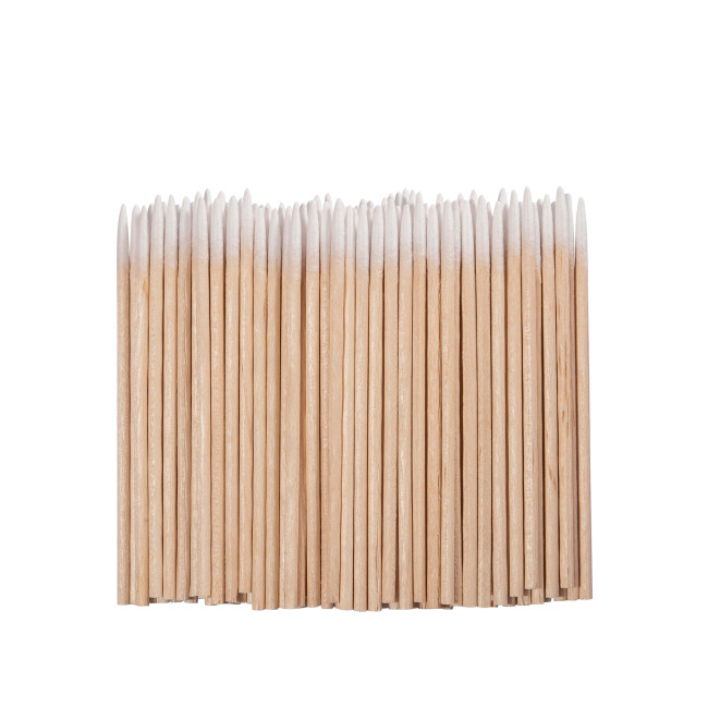Pointed wooden sticks with cotton tips (100 pcs/pack) - Kodi Professional