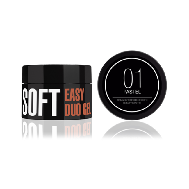 Easy Duo Gel Soft « Pastel » 01 (gel acrylique), 35 g - Kodi Professional
