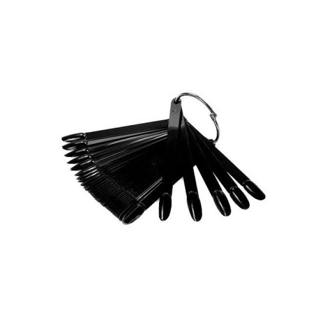 Set of Oval-Shaped 50 Tips (Black) - Kodi Professional