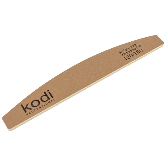 № 1 Nail File "Crescent" 180/180 (Color: Golden, Size: 178/28/4) - Kodi Professional