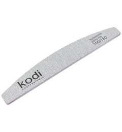 №127 Nail File «Crescent» 100/180 (Color: Light Gray, Size: 178/28/4)