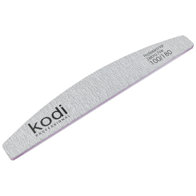Lime à ongles n° 127 « Crescent » 100/180 (couleur : gris clair, taille : 178/28/4) - Kodi Professional