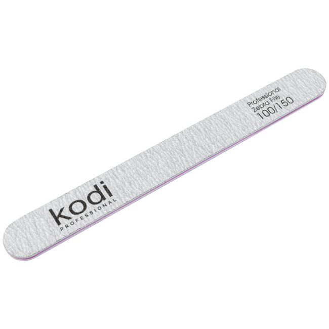 №140 Nail File Straight 100/150 (Color: Light Gray, Size: 178/19/4) - Kodi Professional