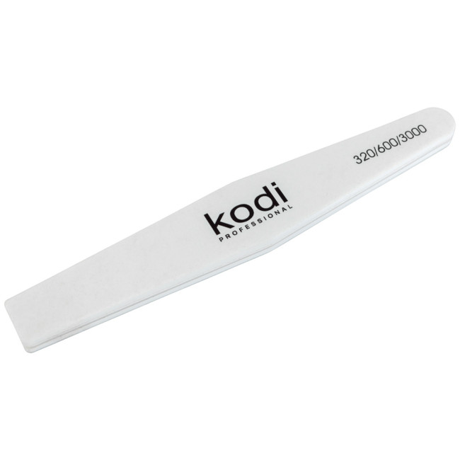 № 176 Nail Polisher 320/600/3000 (Color: White, Size: 178 * 28 * 7.5 mm) - Kodi Professional