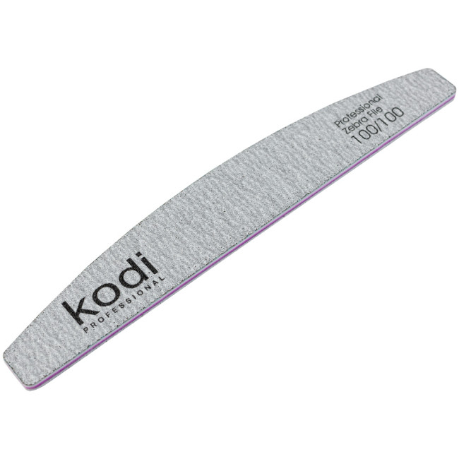 № 89 Nail File "Crescent" 100/100 (Color: Gray, Size: 178/28/4) - Kodi Professional