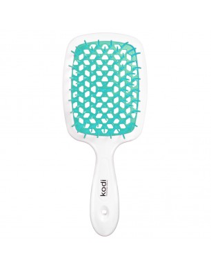 Soft Touch Hairbrush White/Aqua