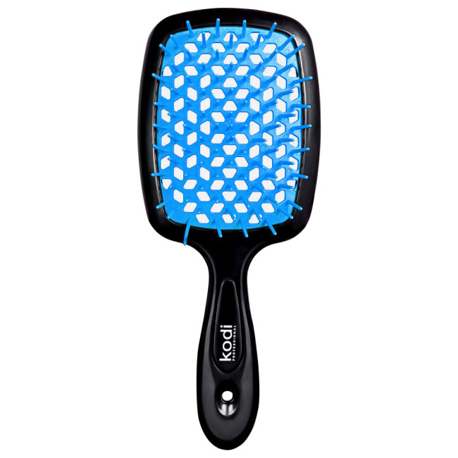 Soft Touch Hairbrush Black/Blue - Kodi Professional