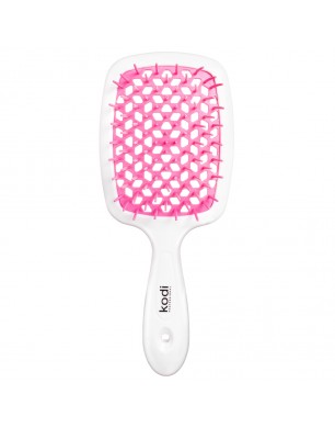 Soft Touch Hairbrush White/Pink 