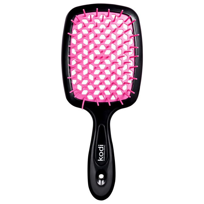 Soft Touch Hairbrush Black/Pink - Kodi Professional