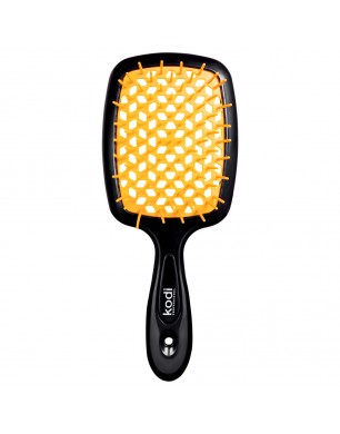Soft Touch Hairbrush Black/Orange