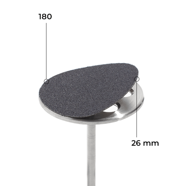 Disque 26 mm (noir, grain 180, sans couche souple, 50 pièces) - Kodi Professional