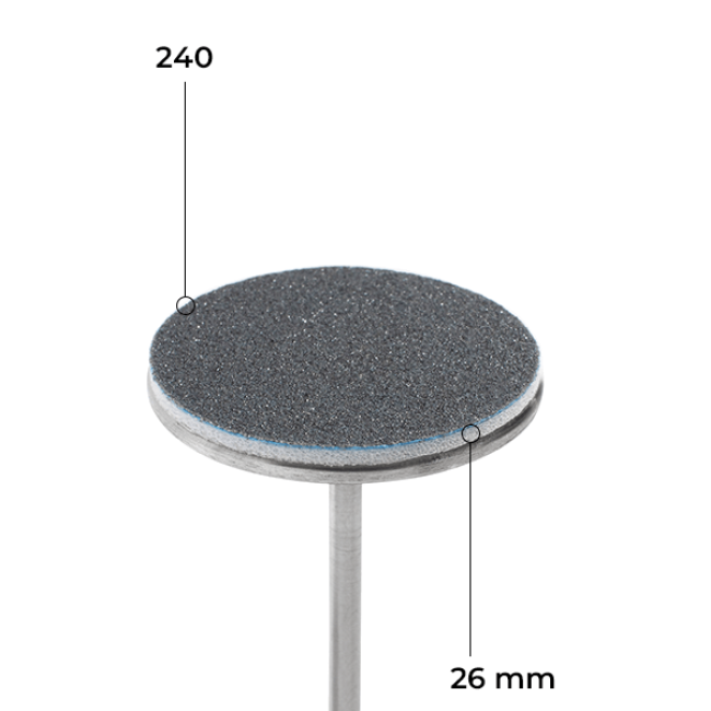 Disque 26 mm (noir, grain 240, avec couche souple, 50 pièces) - Kodi Professional