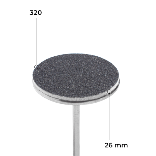 Disque 26 mm (noir, grain 320, avec couche souple, 50 pièces) - Kodi Professional