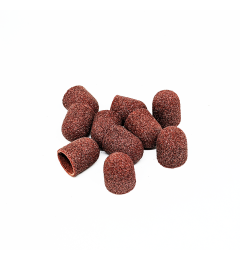 Pedicure cap set, rounded cylinder, 80 grit, hard abrasive, diameter 13.0 mm, (10pcs/pack), Kp130cK